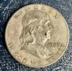 1960 D Franklin Half Dollar 90% Silver