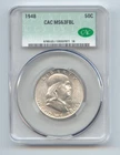 1948 Franklin Half Dollar, CAC MS-63 FBL, Full Bell Lines