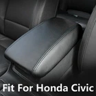 Fits for Honda Civic 2012-15 Armrest Cover Center Console Leather Cushion Black