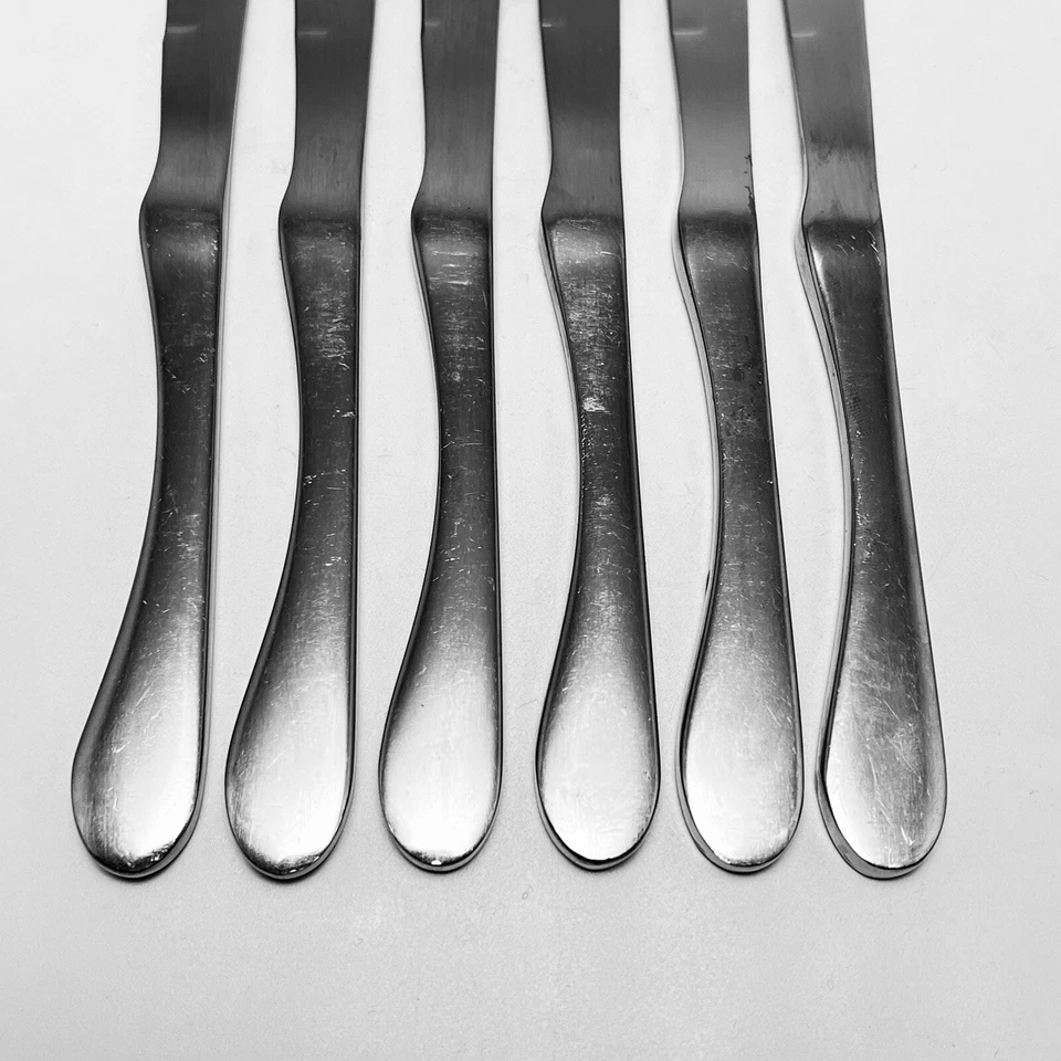 Knork Original Stainless Dinner Knife Flatware Glossy Thick Handle 9in 6Pc Set - Image 2 of 4