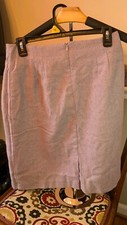 Vintage JG Hook Wool Knee Length Pencil Skirt Light Lavender And Pink Color