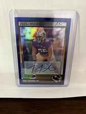 Troy Fautanu 2024 Score Football Rookie #333 Artist's Proof Auto #/35 - Steelers