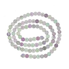Natural Rainbow Fluorite Round Beads 4mm Grade AA 16" 85243