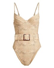 We Wore What L6433 Danielle Snake Print One-Piece Swimsuit Size XS