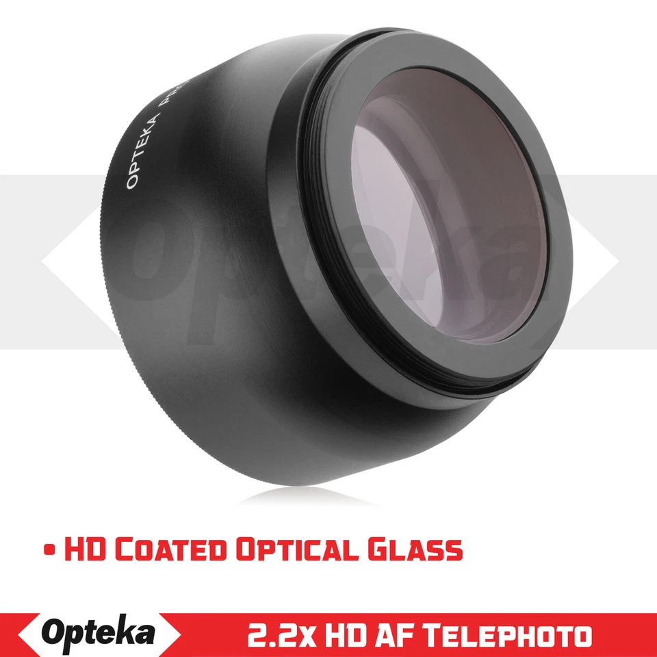 Lente teleobjetivo Opteka 46 mm 2,2x AF para lente FUJIFILM XF 50 mm f/2 R WR Foto 3 de 4