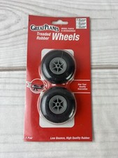 Great Planes 2 1/4" Tread Rubber Wheels Pair GPMQ4222 NOS