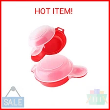 2 sets Microwave Egg Cooker,1 Minute Fast Egg Hamburg Omelet Maker Kitchen Cooki