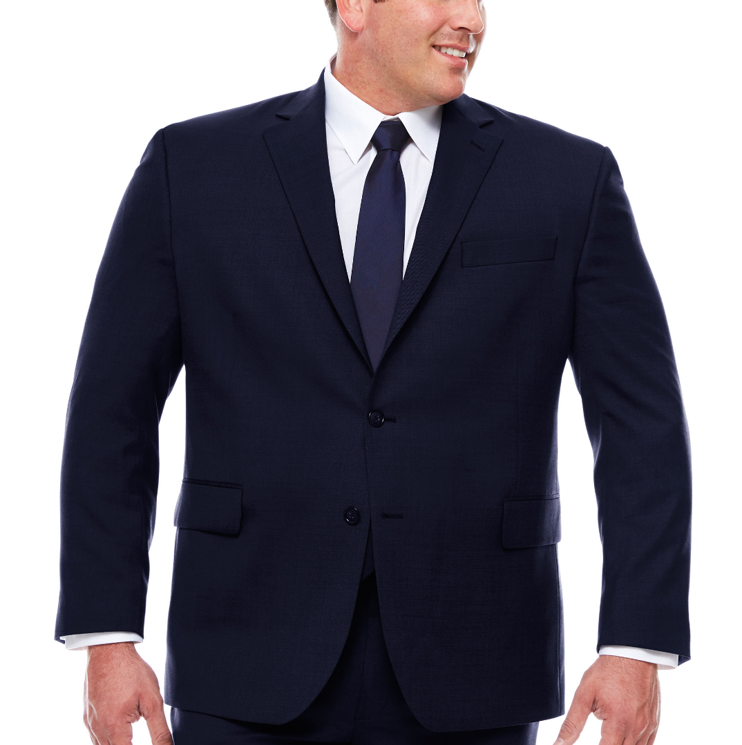 Stafford Travel Wool Blend Stretch Suit Jacket Big Short Size 58S $235