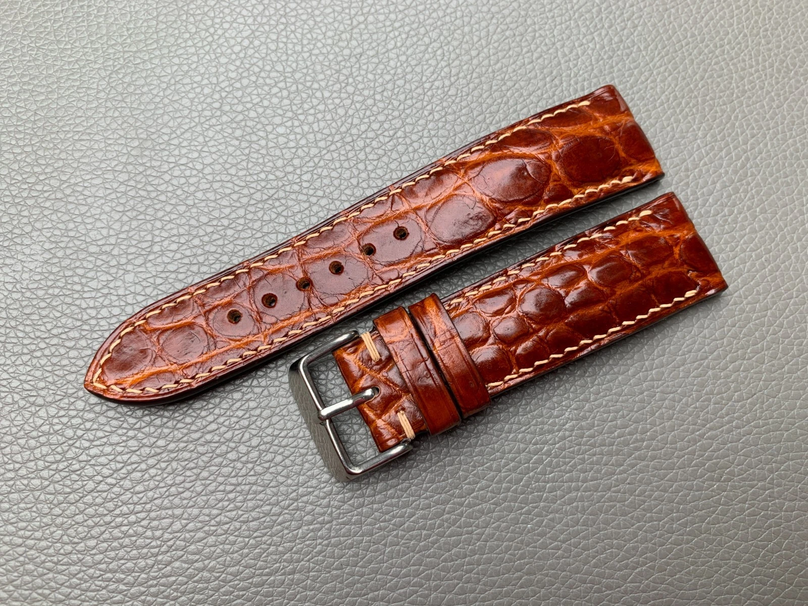 Genuine Real Leather Skin watch strap band 16 17 18 19 20 21 22 23 24 26mm