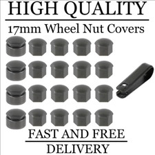 Radmutterschraubenabdeckungen + Arretierung 17 mm grau für Peugeot RCZ (2009-15)