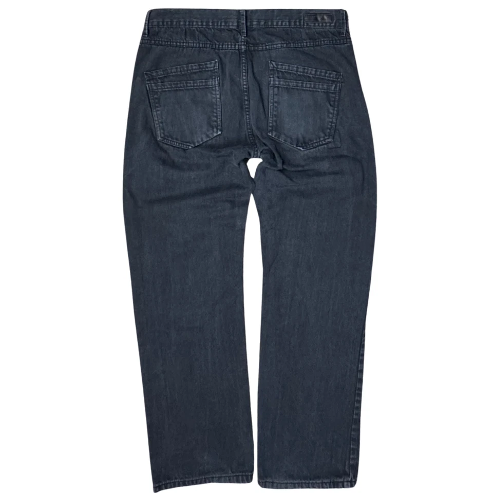 Мужские джинсы Ring of Fire Hyperion Ave джинсовая ткань прямые штанины черные карманы 34x30 Y2K - Изображение 2 из 4