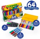 Crayola Washable Marker Set Gel - Window - Broad Line Markers, 64ct