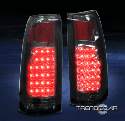 Smoke Lens Tail Lights For 88-98 Chevy GMC C/K Pickup (Pair) - DOT/SAE, Halogen