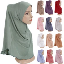 One Piece Amira Muslim Women Hijab Full Cover Scarf Turban Headscarf Shawl Wrap