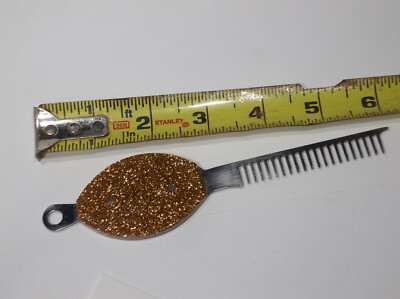 Beard Comb manscape tool Glitter gold handles hard 1095 steel unique ...