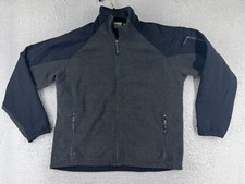Columbia Jacket Mens Large Gray Zip Fleece Polyester Hiking Outdoor Camping