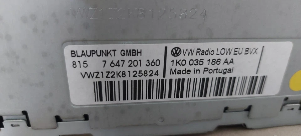 AUTORADIO STEREO VOLKSWAGEN GOLF 6 ORIGINALE  - Immagine 3 di 4