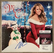 MARIAH CAREY SIGNED MERRY CHRISTMAS II YOU VINYL - JSA COA 