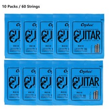 10 Sets of 6pcs Orphee RX15 Electric Guitar Strings .009-.042 Nickel Alloy W7G8