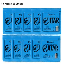 10 Sets of 6pcs Orphee RX15 Electric Guitar Strings .009-.042 Nickel Alloy W7G8