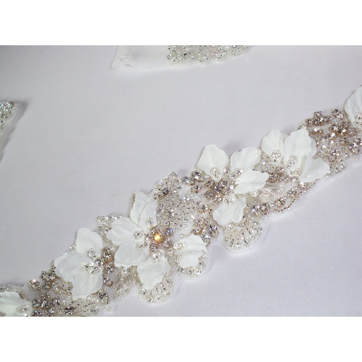 Floral bridal belt, beaded bridal belt bridal dress belt  display picture 1