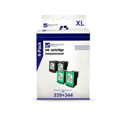 Kit Cartouches Compatibles HP 339 XL Noir + 344 XL Couleur - NOPAN-INK