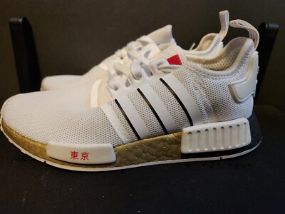 Nmd R1 White And Gold ?Adidas Originals NMD R1 TOKYO Gold White/Blk/Red  FY1159 Shoes Olympics- Sz