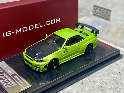 IG Nissan Skyline Nismo R34 GT-R Z-tune Green Metallic IG2126 1/64