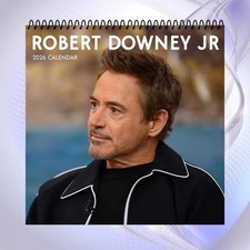 2026 Robert Downey Jr. Wall Calendar, Classic Hollywood Icon Style