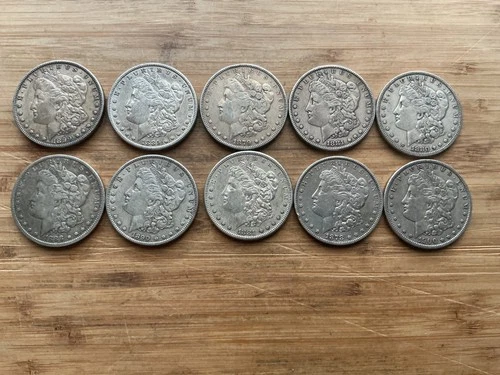 US Morgan Silver Dollar - Lot of 10 coins - circulated/Cull