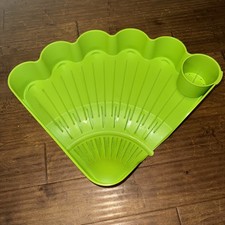 Escurridor de platos de colador de fácil secado Tupperware colador verde almacenamiento leer