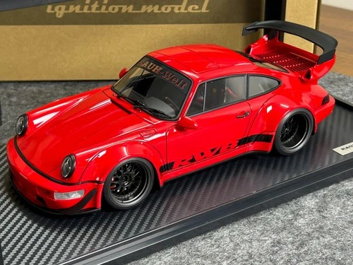 Zündmodell 1/18 Porsche 911 964 RWB Wide Body Coupe 1990 rot Resin IG2457 - Bild 1 von 12
