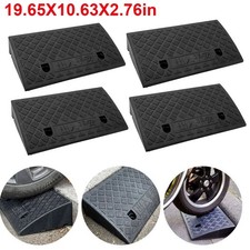 4 Pack Driveway Ramp Heavy Duty Vehicle Curb Rubber Threshold Ramp Professional