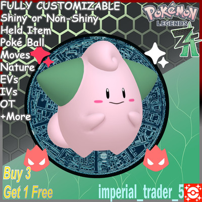 Pokémon Legends Z-A   Alpha Shiny Cleffa   Best 6IV Customizable