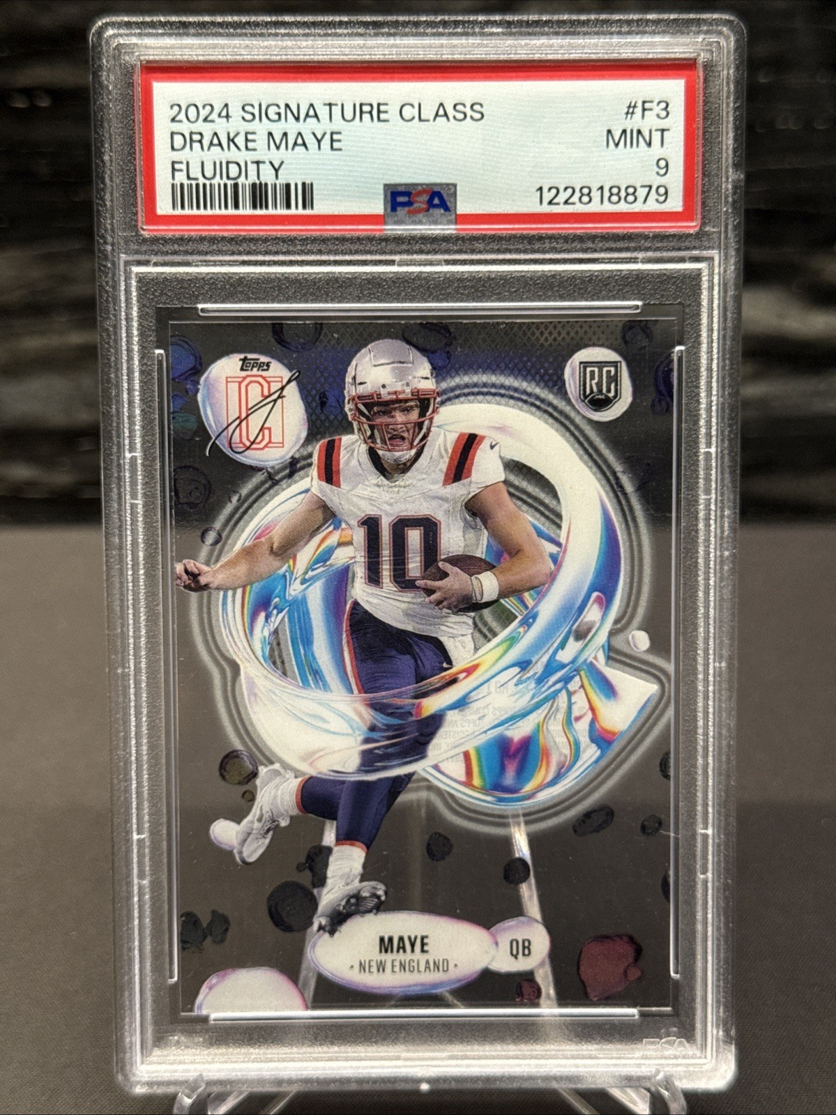 DRAKE MAYE RC 2024 Topps Signature Class DRAKE MAYE  #F-3 FLUIDITY PSA 9