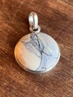 Navajo Artist Selina Jake Porcelain Jasper Round Pendant (SIGNED) — photo 2
