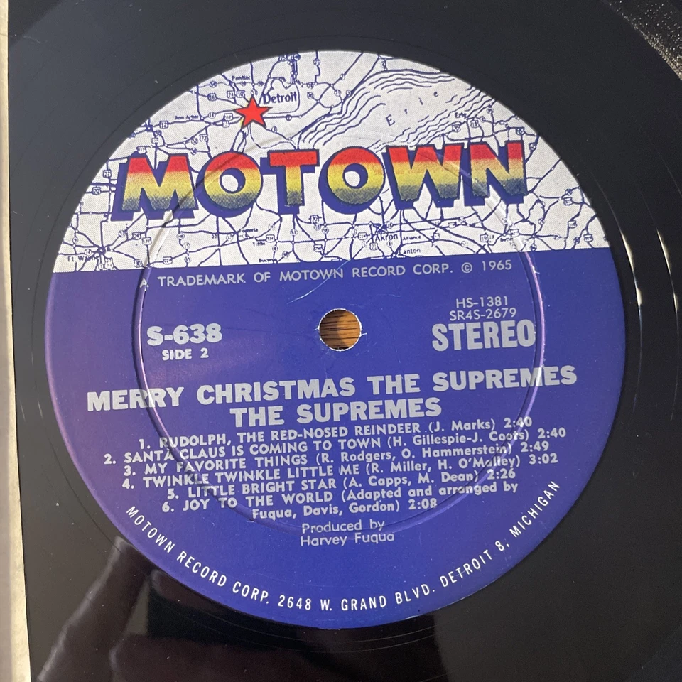 Diana Ross & The Supremes Merry Christmas LP Motown Stereo 1st USA Press VG+!!!! Foto 3 de 4