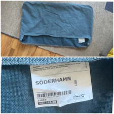 IKEA SÖDERHAMN Sofa Slipcover – Gray-Turquoise ARM REST COVER - 903.283.38