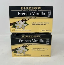 Bigelow French Vanilla Black Tea, 20-Bag Boxes 2-Pack, 40 Bags Total - Black Tea