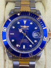 INVICTA MEN'S PRO DIVER WATCH AUTOMATIC BLUE DIAL TWO-TONE STAINLESS STEEL 29182