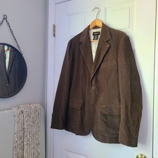Vtg Ezekial Corduroy Blazer Sz 42 R Dark Brown Classic Preppy Casual Utility