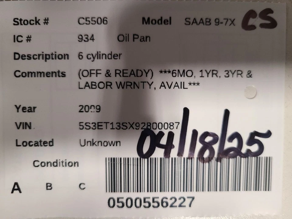 Поддон для масла 4,2 л подходит для 03–09 ENVOY 2081817 - Изображение 3 из 4