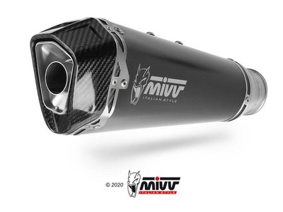 MIVV Delta Race Schalldämpfer Inox Schwarz Triumph Street Triple 765 R/ RS 17-22