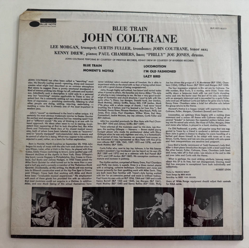 John Coltrane LP "Blue Train" Blue Note 81577 ~ 1973 ~ Shrink NM Beauty! - Image 2 of 4