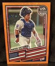 2026 Panini Stars & Stripes Nateo Victorio Orange Disco /75 - USA ⚾️