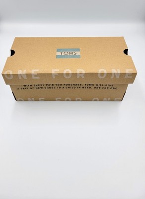Empty Shoe Box Toms 10'' x 5'' x 4''  NO SHOES INCLUDED BOX ONLY