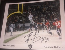 Ronald Curry 2005 Oakland Raiders-One handed catch  Broncos Auto 8/10