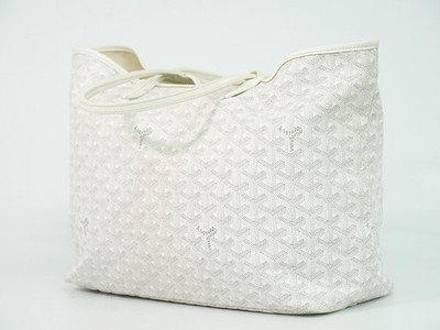 GOYARD Saint Louis PM PVC Tote Bag White | eBay