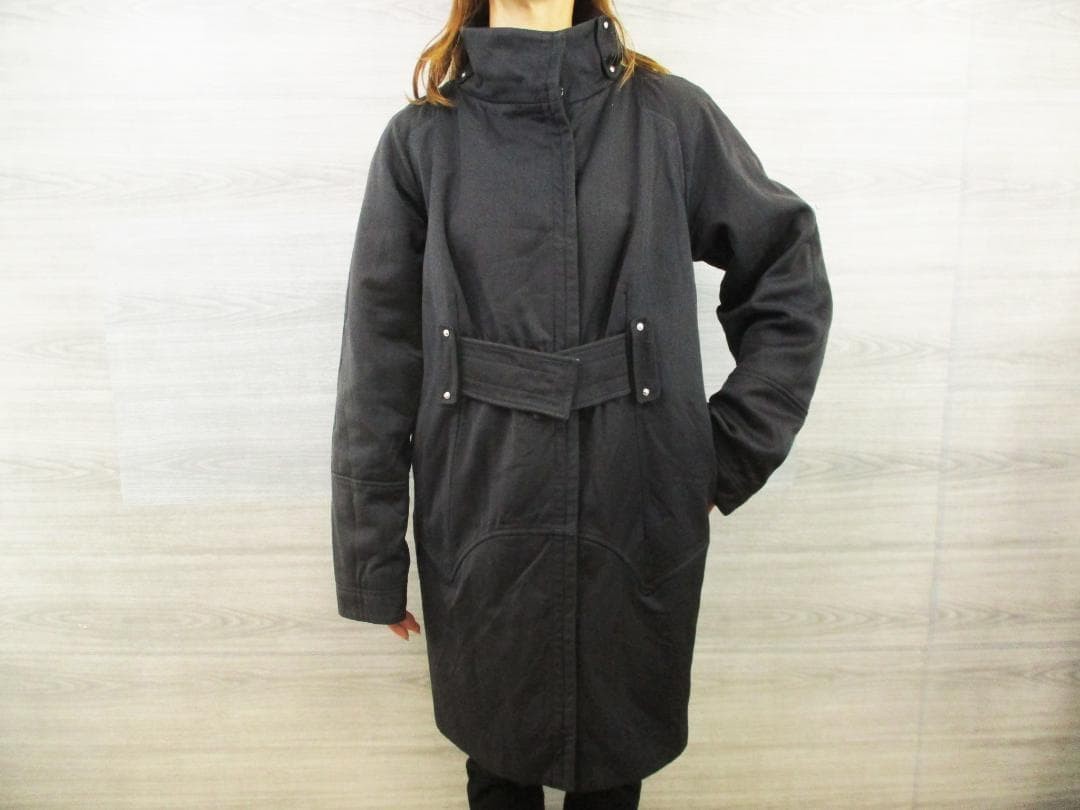 USED VERSACE MADE IN ITALY WOMEN'S WOOL BLEND STAND COLLAR COAT (M0229S) GOOD thumbnail 2