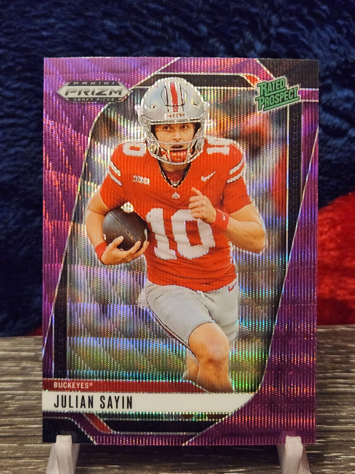 2025 Panini Prizm Draft Picks #161 Julian Sayin Purple Wave Prizm Ohio State